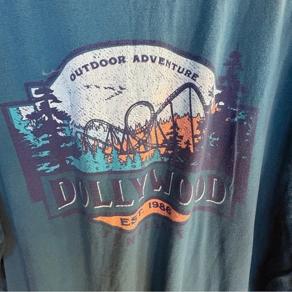 VTG Dollywood Tennessee XL T-Shirt Great Smokey Mountains Tee Theme Park - Picture 6 of 6